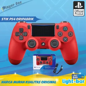 Stick PS4 Motif RED Wireless LED Light Bar Original Pabrik