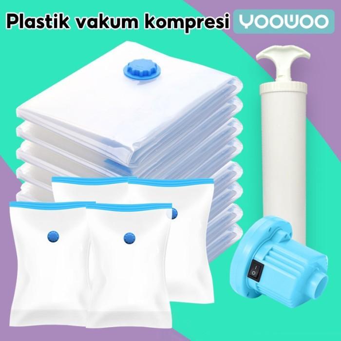 [COD] Plastik Kompresi Vakum /Vacum Plastic Bag Travel / Vakum Baju Pakaian 0