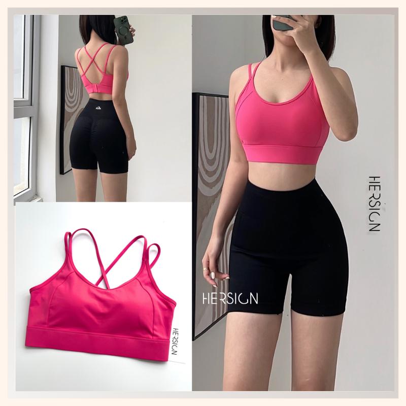 Bộ đồ tập gym nữ Set tập yoga nữ Áo bra thể thao quần đùi HERSIGN-SMIXB32N12