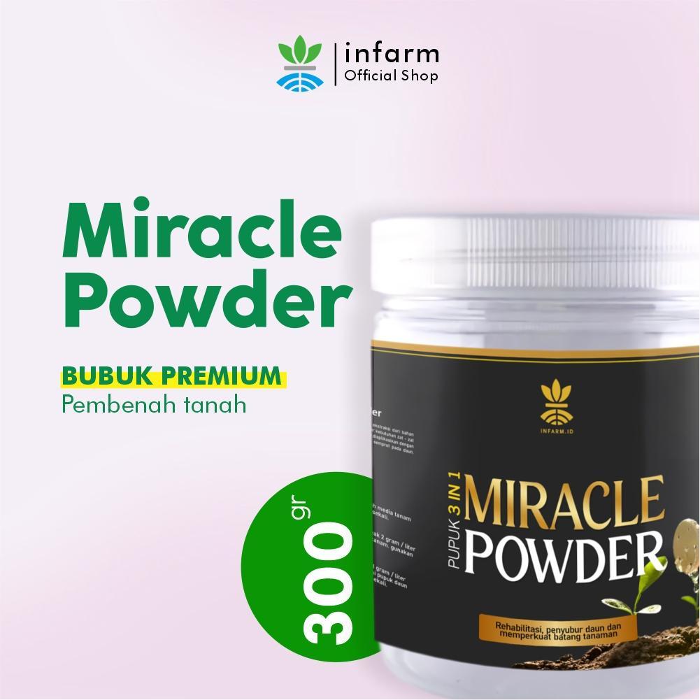 INFARM - Pupuk Asam Humat Miracle Powder 300 gr Pupuk Pembenah Tanah  dan Sayuran Infarm Pupuk Pembenah Tanah & Penyubur Sayuran Pupuk Organik 3 in 1 Perbaiki Struktur Tanah, Tingkatkan Nutrisi, Suburkan Tanaman Kangkung, Bayam, Sawi, Tomat, Cabai  Media