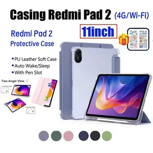 Soft Case For Redmi Pad 2/se11 2025 Flip Casing Xiaomi Auto Wake/Sleep Tablet Cover