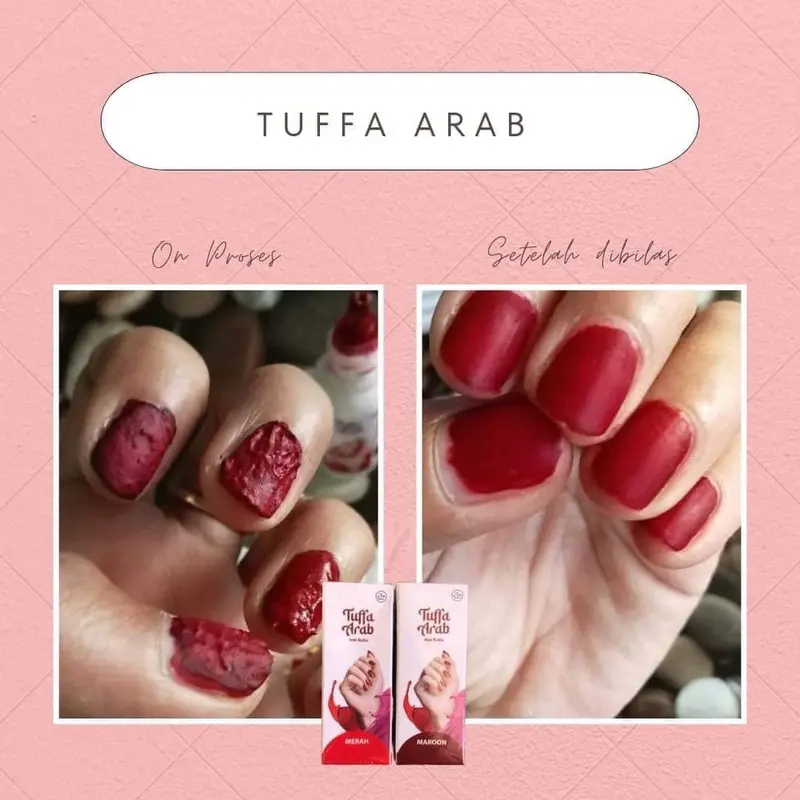 Henna TUFFA ARAB Warna Awet tahan lama sah buat Wudhu & Sholat Kuku Tangan Nail Art Polish Kutek 0
