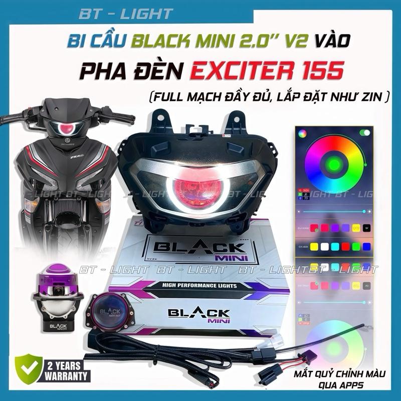 Đèn Bi Cầu Titan Black mini 2.0 v2 lên pha Exciter 155 Đèn Pha Led bicau bicauex Phụ Kiện