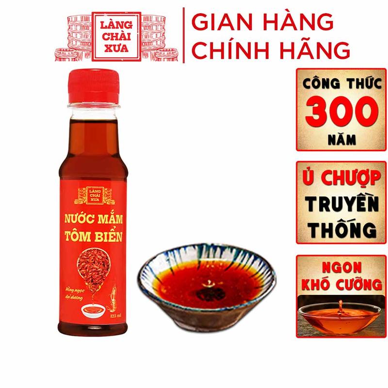  Nước mắm tôm biển Làng Chài Xưa Hồng Ngọc Đại Dương 125ml chai Nước Sốt Gia Vị 