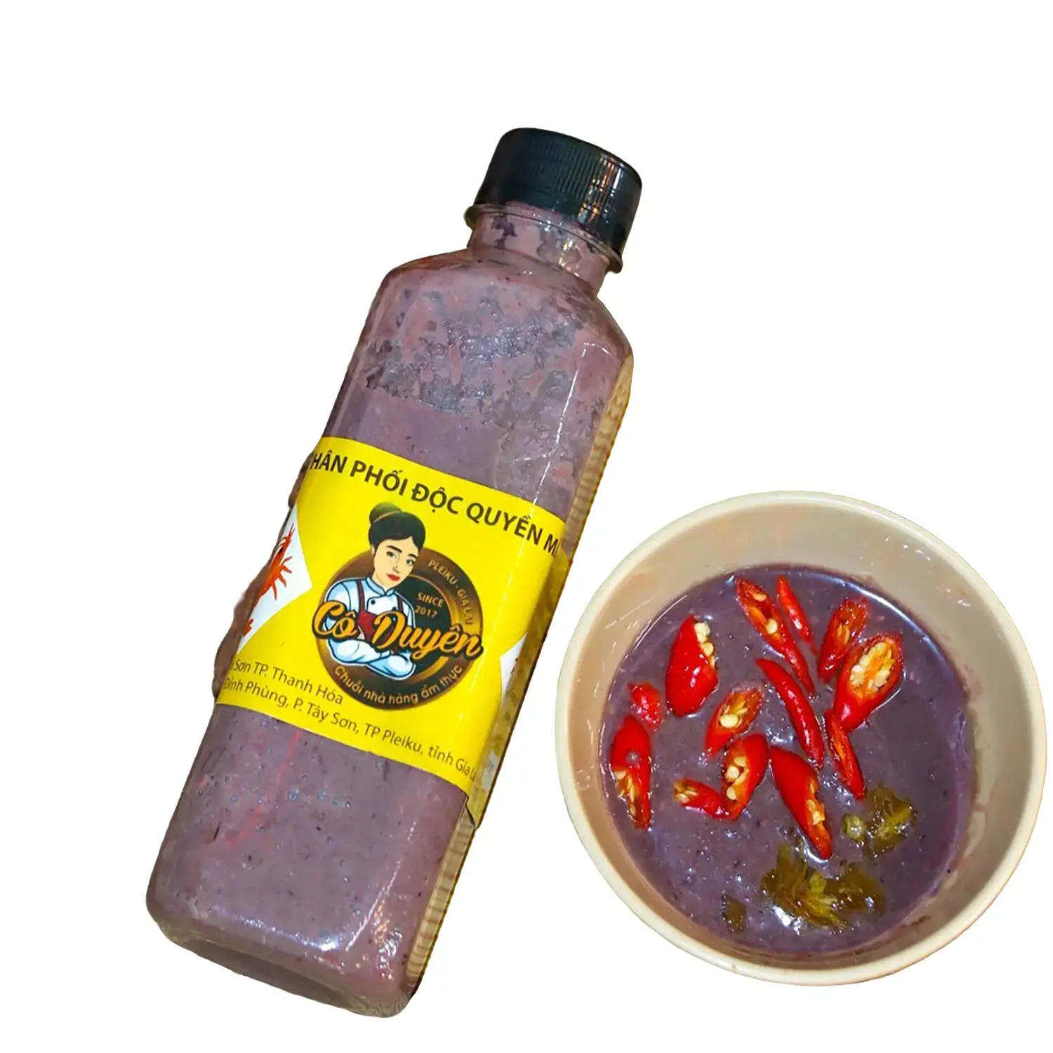Mắm tôm Cô Duyên  -( Độc Quyền Chỉ có tại quán )  OCOP 5 sao Quốc Gia - chai nhựa 330g Nước Sốt Gia Vị Chua