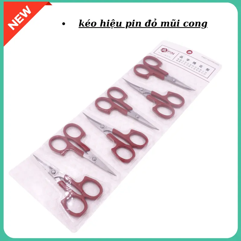 Kéo hiệu pin mũi cong cắt tỉa lông gà, cắt chỉ 5