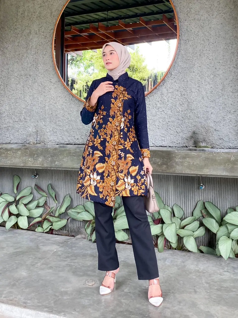 TUNIK BATIK 794 WK 06 HITAM MANIS II ATASAN BATIK II BAJU BATIK WANITA