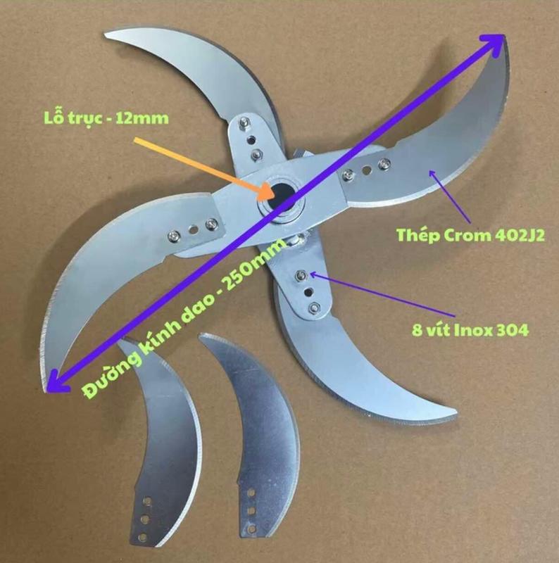 (Tặng 4 cánh dao) Máy băm thức ăn cho Gia súc Gia cầm Lợn Gà, Máy xay thức ăn chăn nuôi,  thái rau củ ngô, khoai , sắn và thái cỏ 5