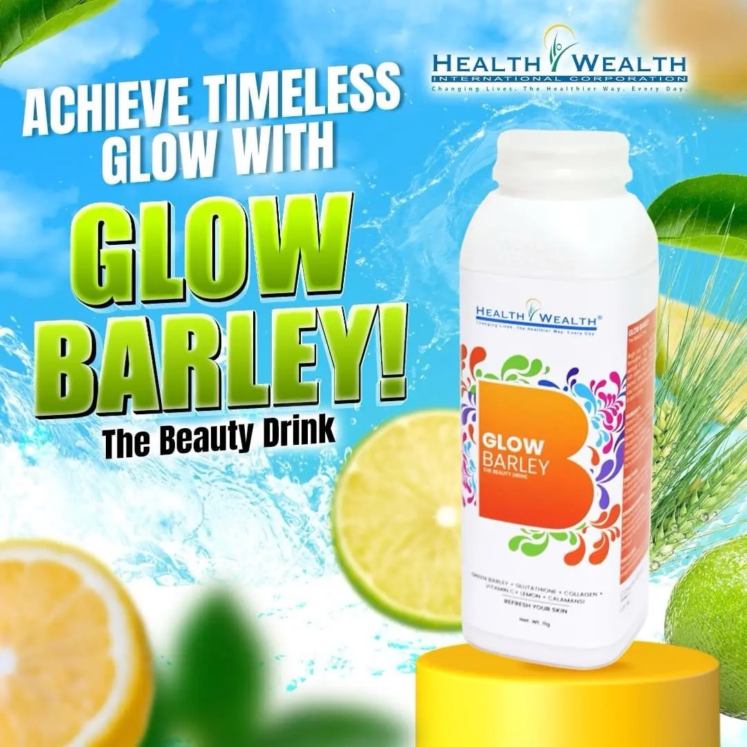 GLOW BARLEY with BARLEY GRASS, GLUTATHIONE, LEMON, CALAMANSI, VITAMIN C &  COLLAGEN