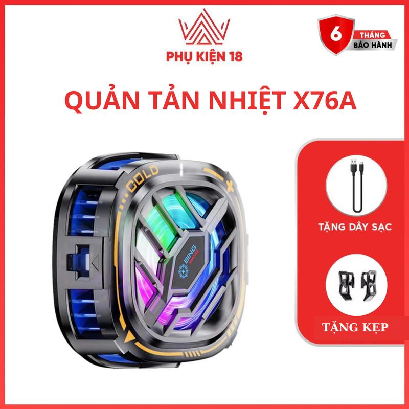 MUA 1 TẶNG 2 Quạt tản nhiệt X76A điện thoại Xsiêu lạnh làm mát bằng sò lạnh siêu mát giúp ổn đinh khi chơi game Phụ Kiện
