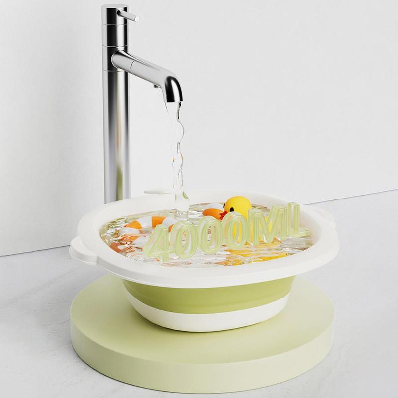 Cartoon Print Foldable Wash Tub Foldable Baby Bathtub, Stable Stable Kids Wash Basin Bottle Wash Basin 2