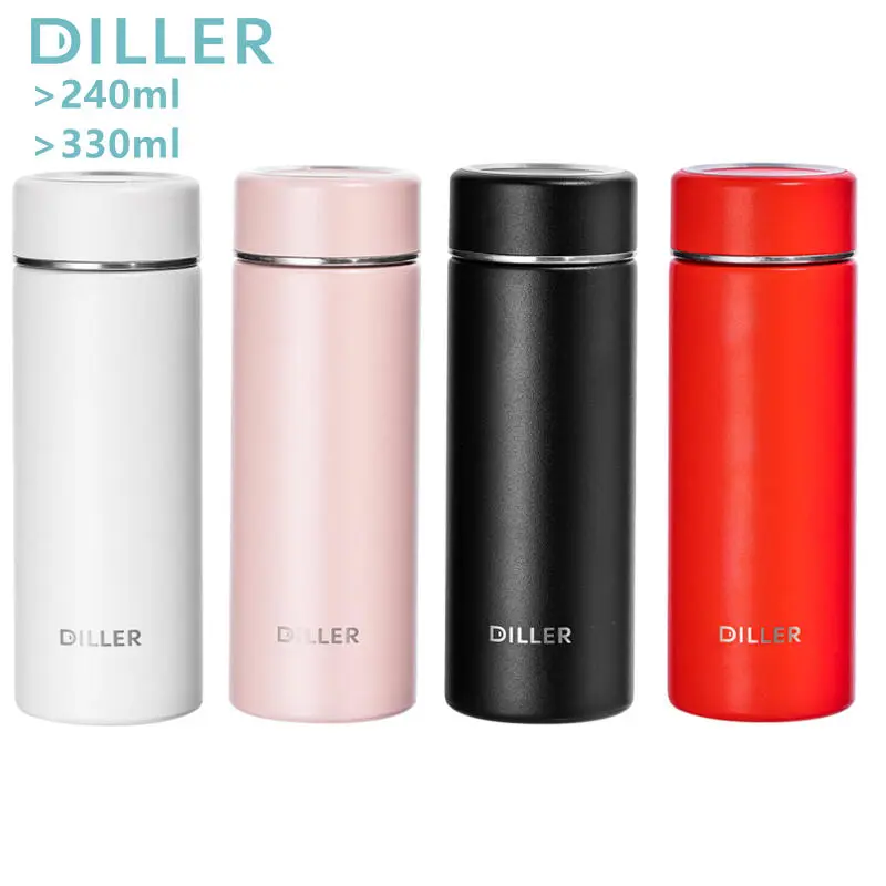 Bình Nước Cách Nhiệt, Thép Không Gỉ, Có 2 Dung Tích 240ml Và 330ml, MLH9097