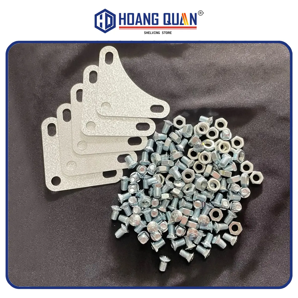 Ốc Bắt Kệ V Lỗ Kèm Ke Góc Dụng Cụ Lắp Kệ - Bịch 50 Bịch 100 Ốc + Tán