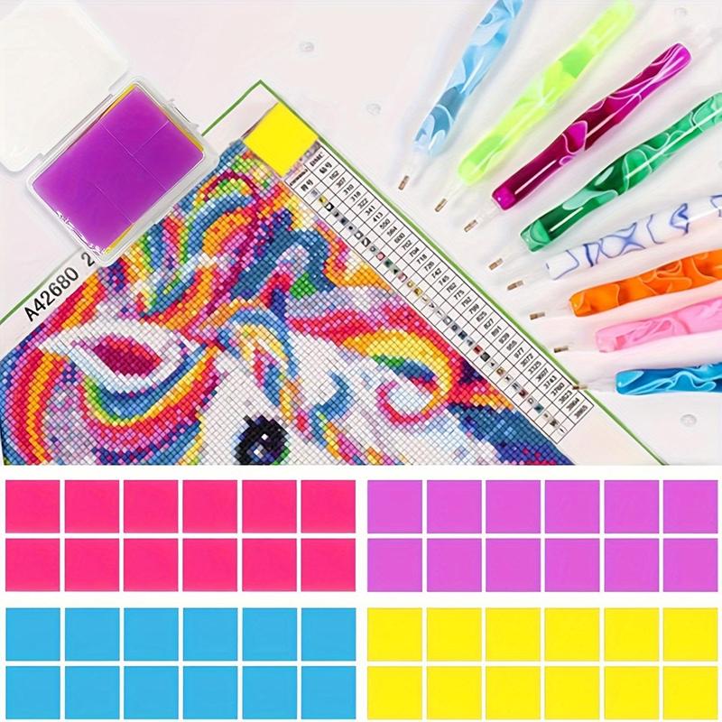 Colorful Diamond Arts Colorful Painting Glue Clay, 30pcs/set Colorful Cross Stitch Drilling Mud, Diamond Arts Colorful Painting Accessories 4