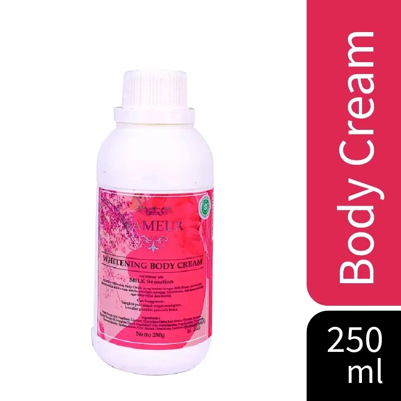 Fameux Paket Whitening Body Cream 250ml + Brightening Body Serum 1