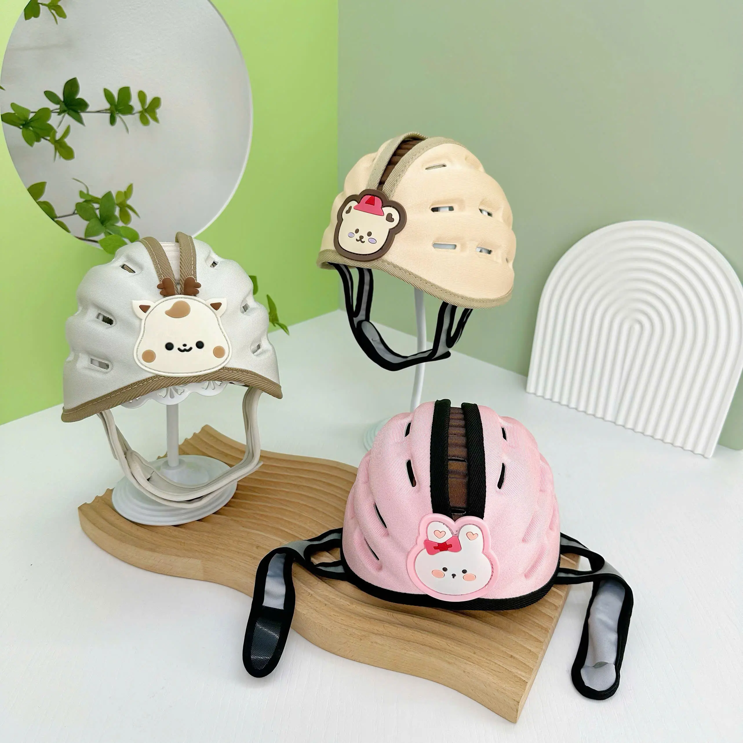 Mũ nón bảo hiểm style Hàn Quốc cho bé tập bò, bảo vệ đầu an toàn chống va đập, hoạt động thoải mái-phụ kiện mẹ bé