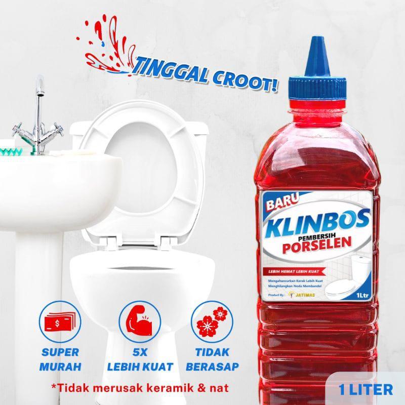 KLINBOS PORSELEN 1 LITER Pembersih Kerak 5X Lebih Kuat Untuk Kamar Mandi,pembersih kerak kamar mandi,pembersih kamar mandi, pembersih kerak kamar mandi yang membandel,pembersih kamar mandi dan keramik,pembersih kerak kamar mandi ampuh Cair Sarung Jamur 5