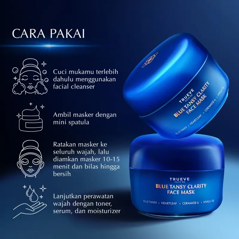 Trueve Blue Tansy Clarity Face Mask 50 gr - Masker Wajah 2