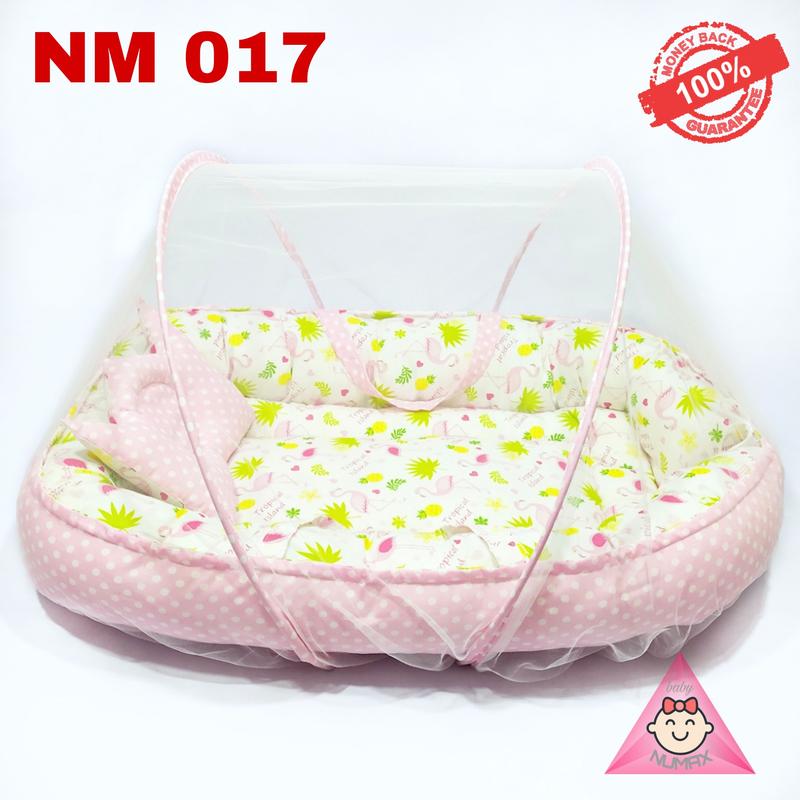 TEMPAT TIDUR BAYI LUCU MOTIF ANAK / KASUR BAYI KELAMBU LIPAT MODEL PERAHU / KASUR BAYI NUMAX BABY NEST / KADO BAYI 3