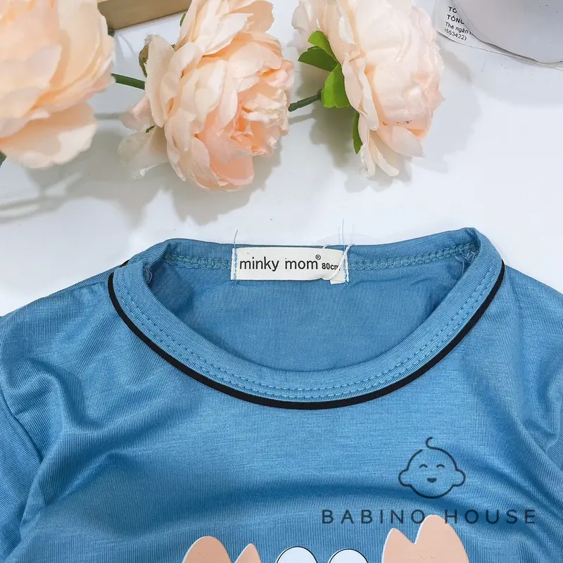 Bộ Cộc Tay Bé Trai, Bé Gái 8-18kg In Hình Cute Chất Vải Thun Lạnh Thoáng Mát | Bộ Quần Áo Mùa Hè Cho Bé (DB56) 7