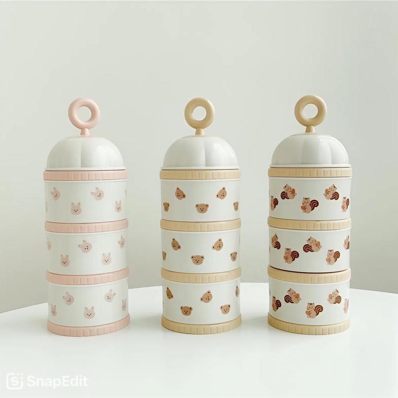 Hộp Chia Sữa 3 Ngăn Cho Bé Xuất Hàn TGM - Tiện Lợi Khi Đi Xa, Du Lịch. Đựng Sữa Bột, Trái Cây, Ăn Dặm...