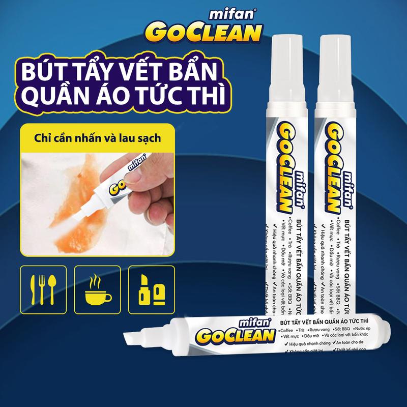 Bút Tẩy Vết Bẩn Quần Áo Tức Thì Mifan GOCLEAN 10ml - Không cần giặt làm sạch nhanh tiện lợi an toàn cho mọi loại vải