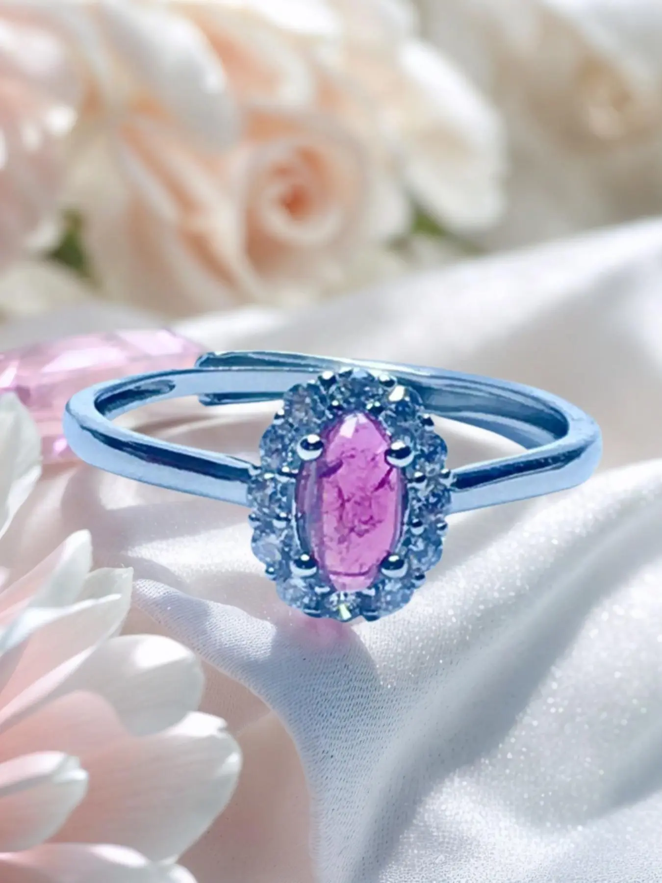Tourmaline Open Ring, Fashion Jewelry for Party, Daily Clothing Decor, Trendy All-match & Exquisite Jewelry for Birthday Gift