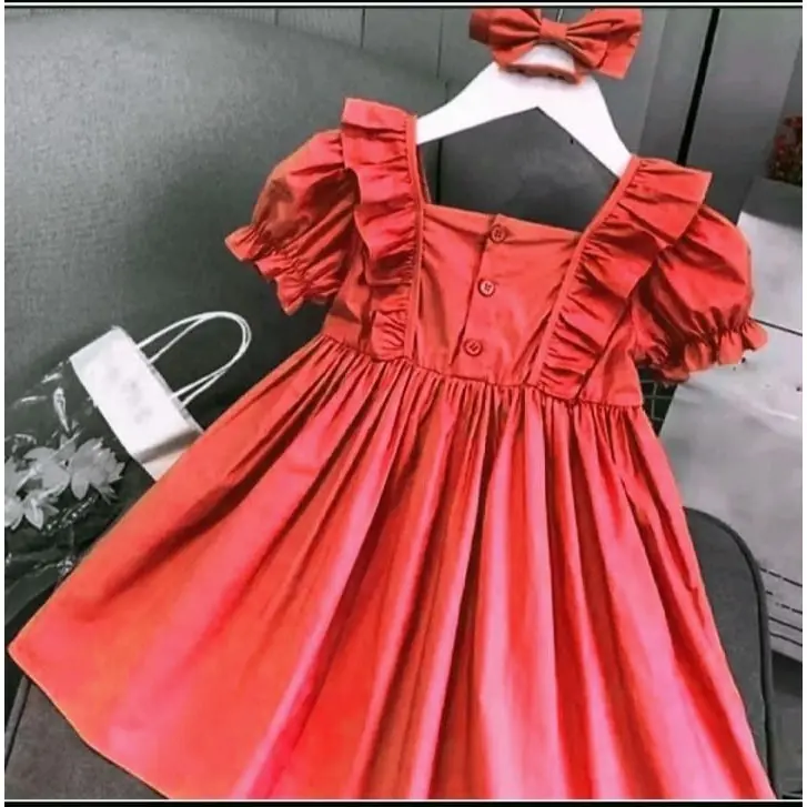 AUREL DRESS baju terbaru 1-6 tahun Cotton Katun Perempuan Lengan Gaun Cewek baju natal dress natal anak