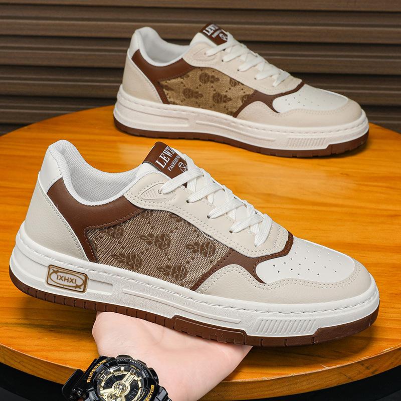  Giày Sneaker Giày Da Nam Cao Cấp Thế Hệ Mới Đế Bằng Shoes Nhung Jean 