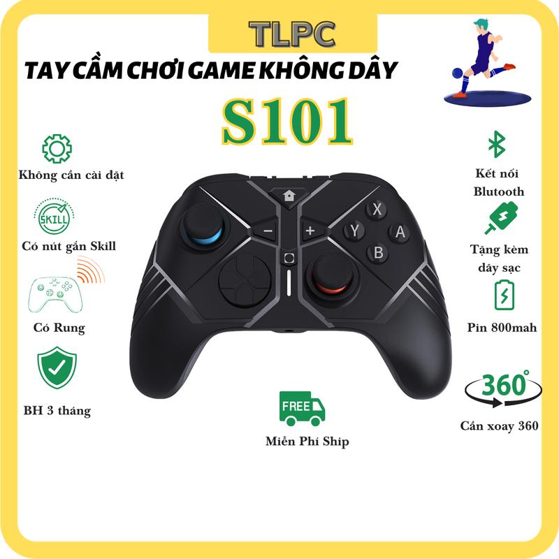 Tay Cầm Chơi Game không dây bluetooth fifa online 4 TS101 cần analog xoay 360 Dùng cho PC,Laptop Full skill Pin 6h không cần cài đặt và có thể gắn combo cho tay cầm bảo hành 3 tháng lỗi đổi mới trong 30 ngày đầu tiên Chơi Điện Tử