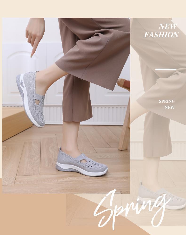 Product Introduction of Cross-Border Dropshipping Mom Shoes Summer Breathable Sandals Non-Slip Soft Sole Elderly Shoes Women Casual Shoes Middle-Aged and Elderly Walking Shoes 6