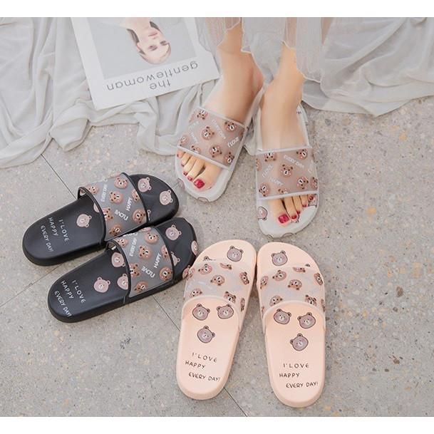 Gambar Sh68 Sandal Wanita Japanese Happy Everyday Bear Women Slipper dari Ennwen Online Store Kota Administrasi Jakarta Barat Tokopedia