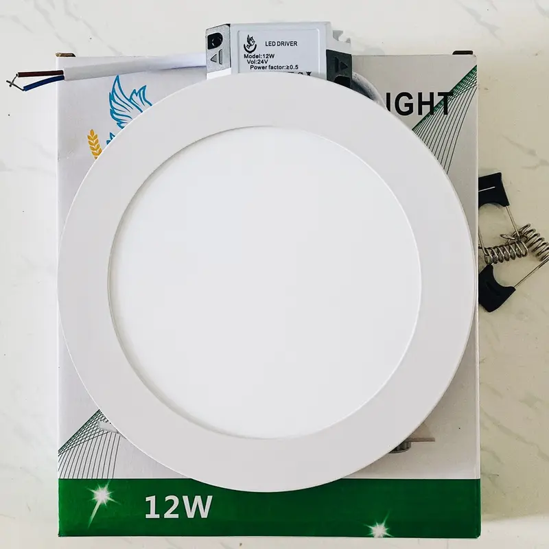 Đèn led âm trần siêu mỏng tròn 6w, 9w, 12w. đèn dowlight, thạch cao 3