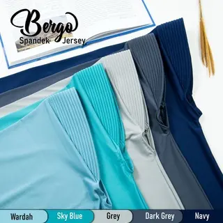 Hijab/Jilbab Khimar Bergo Hamidah Semi jumbo Spandek Jersey | Jilbab Bergo Simple Pad XL Spandek Jersey | Kerudung Ukuran Semi Jumbo, Muslim Instan Syari Panjang Layer 5