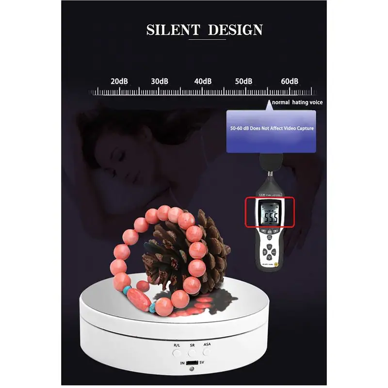 TaffSTUDIO Alas Putar Fotografi Rotating Display Stand Base 13.5cm - BK360 8