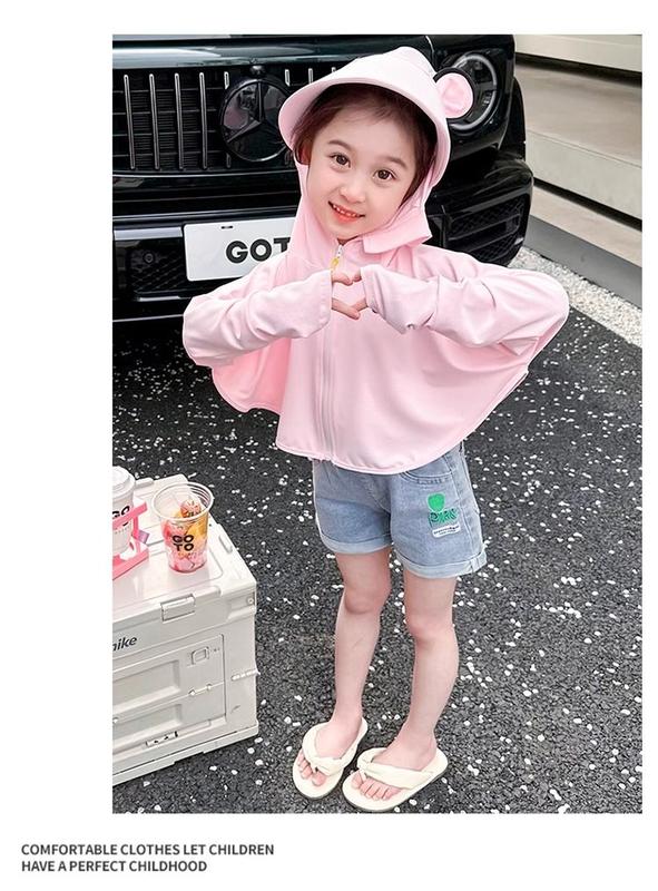 Product Introduction of Children's Cape Sun Protection Clothing Summer Thin Girls' Ice Silk Sun Protection Clothing Baby Summer Fashionable Skin Clothing Children's Fashion 11