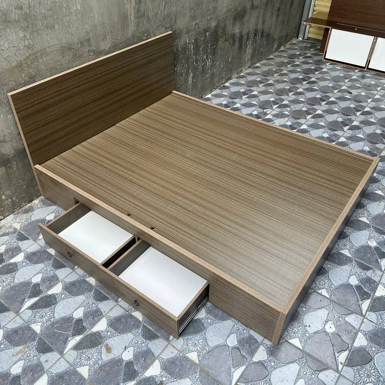 Giường ngủ gỗ, giường có hộc kéo, Chất liệu gỗ công nghiệp MDF , CPX-GN02
