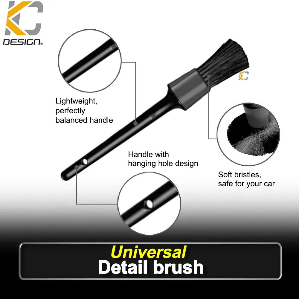 Car Detailing Brush Set for Washing Wheels Rims Vents Gaps Interior and Exterior Cleaning Soft Bristle Dust Removal Tool Compatible with Toyota Auris and Other Vehicles