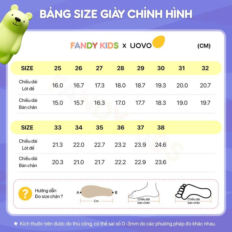 Product Introduction of Sandal Chỉnh Hình Chân Bẹt - UOVO 18200 Fandykids - Bít Mũi Lót Êm Chỉnh Hình Chống Trượt - Bảo Hành Trọn Đời 18