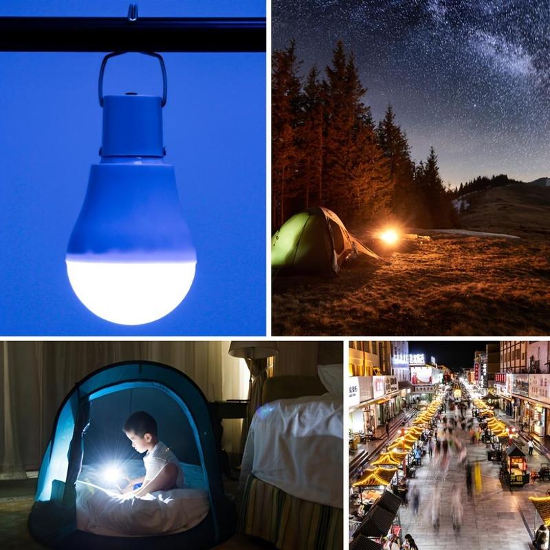 Solar Powered Hanging LED Light, 1 Count Waterproof Emergency Bulb Light, LED Atmosphere Light for Outdoor Garden Patio Yard Wedding Holiday Party Home Room Decor 8