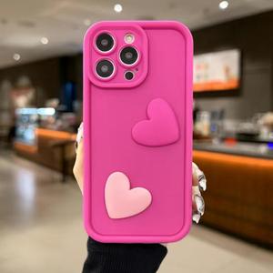 Funda para celular con patrón de corazón, resistente a golpes, accesorio de moda para proteger tu celular, compatible con iPhone 16, 15, 14, 13, 12, 11 Plus/Pro/Pro Max