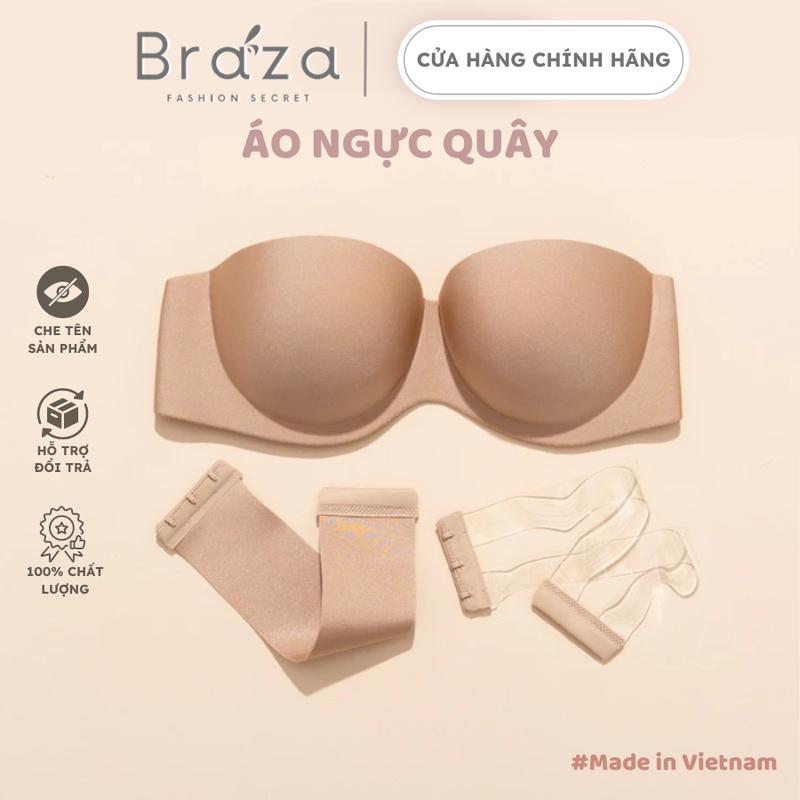  Áo Ngực Quây Cúp Ngực Hở Lưng Dây Trong Dây Ngang Thay Thế Chống Tụt Cao Cấp Braza - 218 Nữ Women Cup 