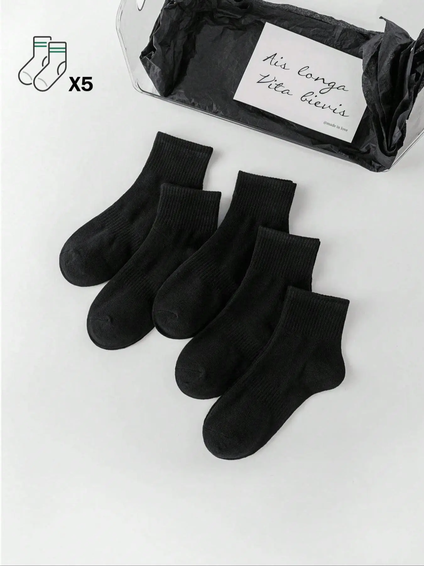 Men's Solid Color Mid-Calf Socks, High Stretch Casual Moisture-Wicking Socks, Soft Comfortable Breathable Socks for All Seasons Daily Wear