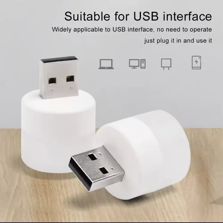 (Cổng usb) Đèn led mini Đèn ngủ nhỏ gọn Đèn đọc sách bỏ túi cổng sạc usb tiện dụng 4