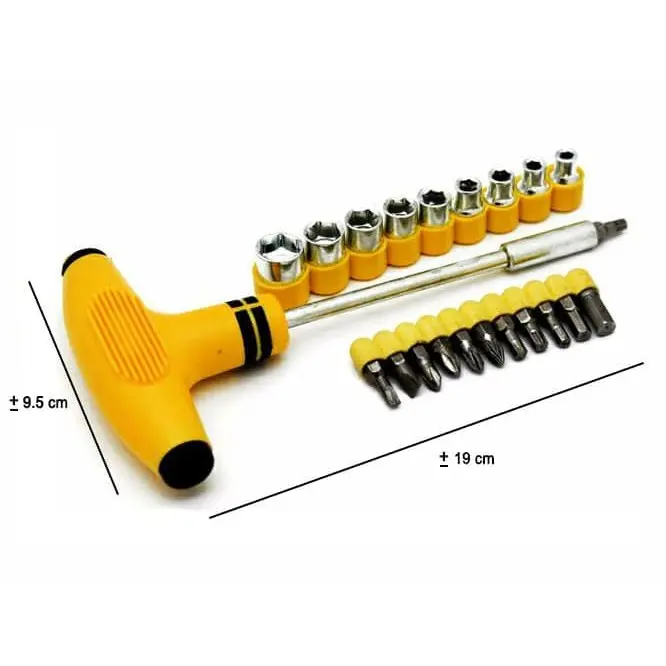 Obeng Kunci T Set Multifungsi 24 in 1 Palu kunci T Sock Screwdriver 3