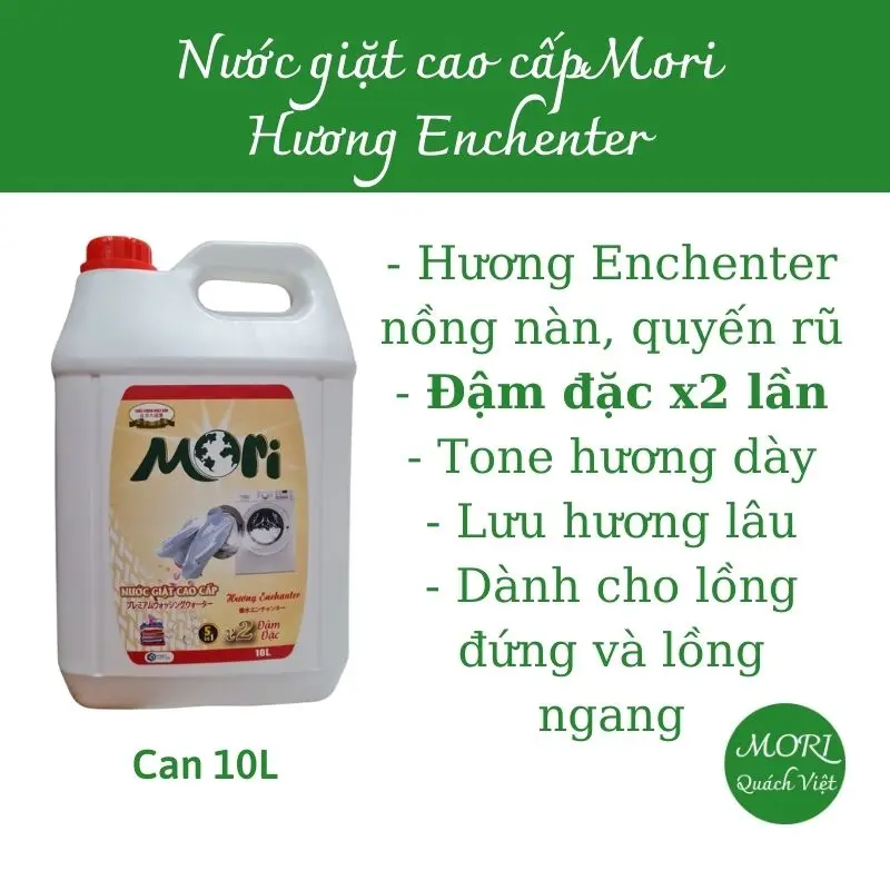 Nước giặt mori cao cấp có hương, can 10L 2