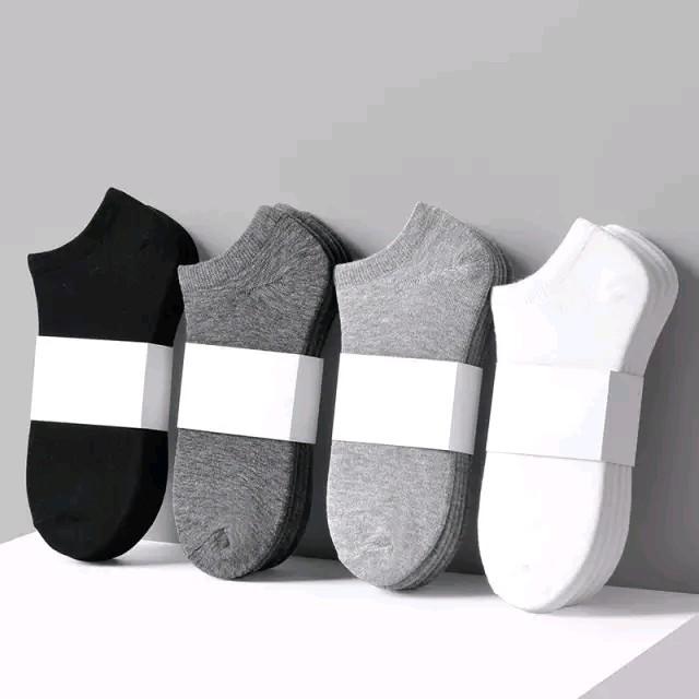 ( Paket 3 Pasang ) KAOS KAKI PENDEK SEMATA KAKI TEBAL LEMBUT PRIA WANITA DEWASA /REMAJA NYAMAN DI KENAKAN Panjang semata kaki Hitam Putih Abu 4