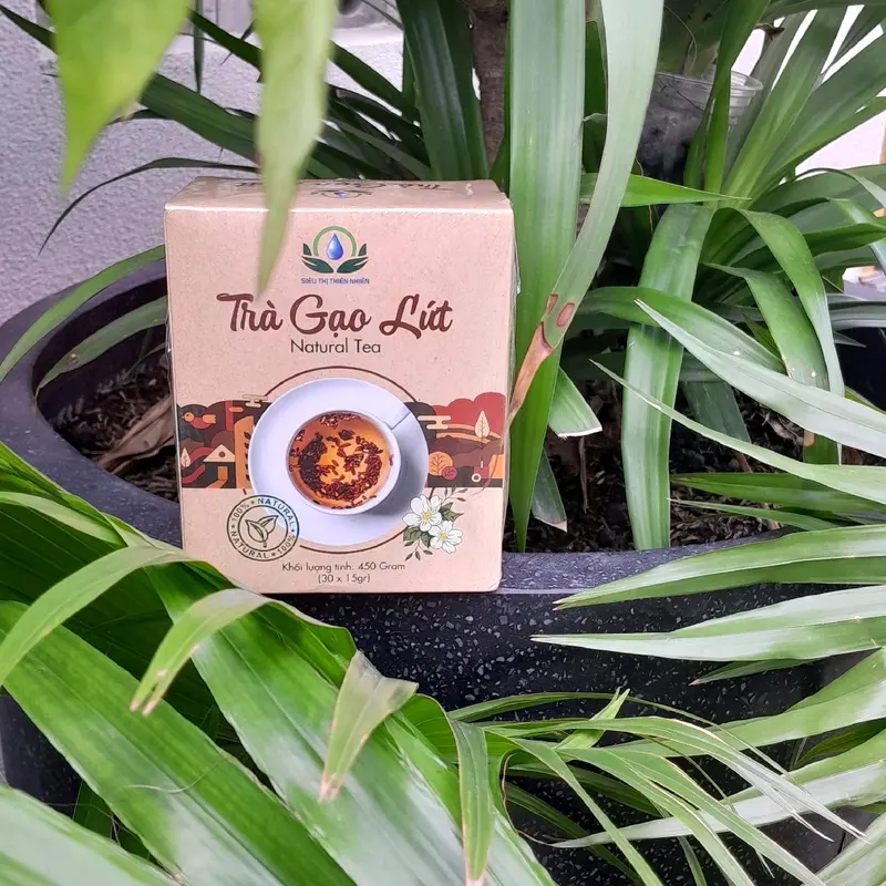 [hộp 450gr] Trà gạo lứt thảo mộc túi lọc Nature Tea Siêu Thị Thiên Nhiên Không đường Hữu cơ Tự nhiên 30 gói nhỏ túi lọc Nước Trà Chè 0