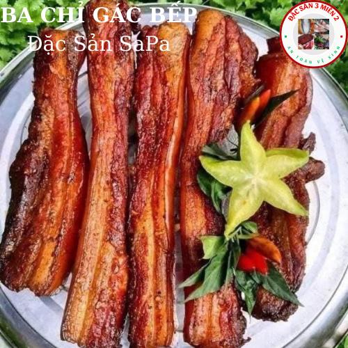 Thịt Lợn Ba Chỉ, Ba Rọi Gác Bếp Hun Khói SAPA Gói 500g -  Ăn Vặt - Cay Ngon