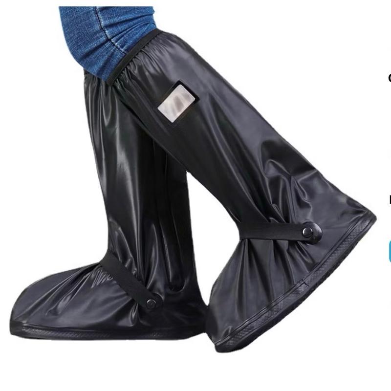 ￼(NAM+NỮ) Ủng Đi Mưa,Ủng Bọc Giày Cổ Cao Đế Cao Su Chống Trơn Chất Liệu Nhựa PVC, Đủ Size